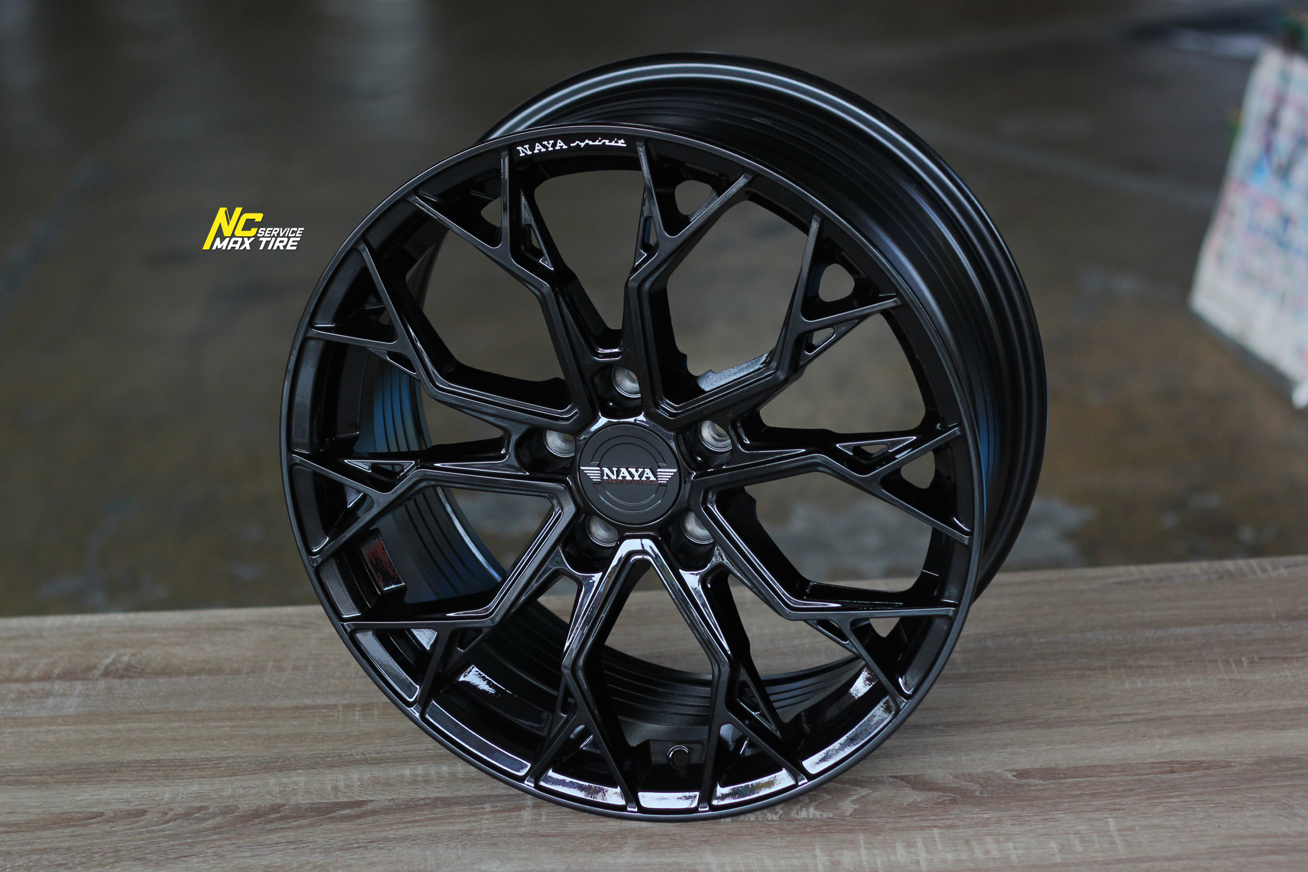 ล้อแม็กขอบ17 / Cosmis / NAYA / Alpha-3 / ล้อแม็กสีดำเงาทั้งวง / 17x7.0 5H112/114 ET40 / NC / PP / เก๋ง5รู