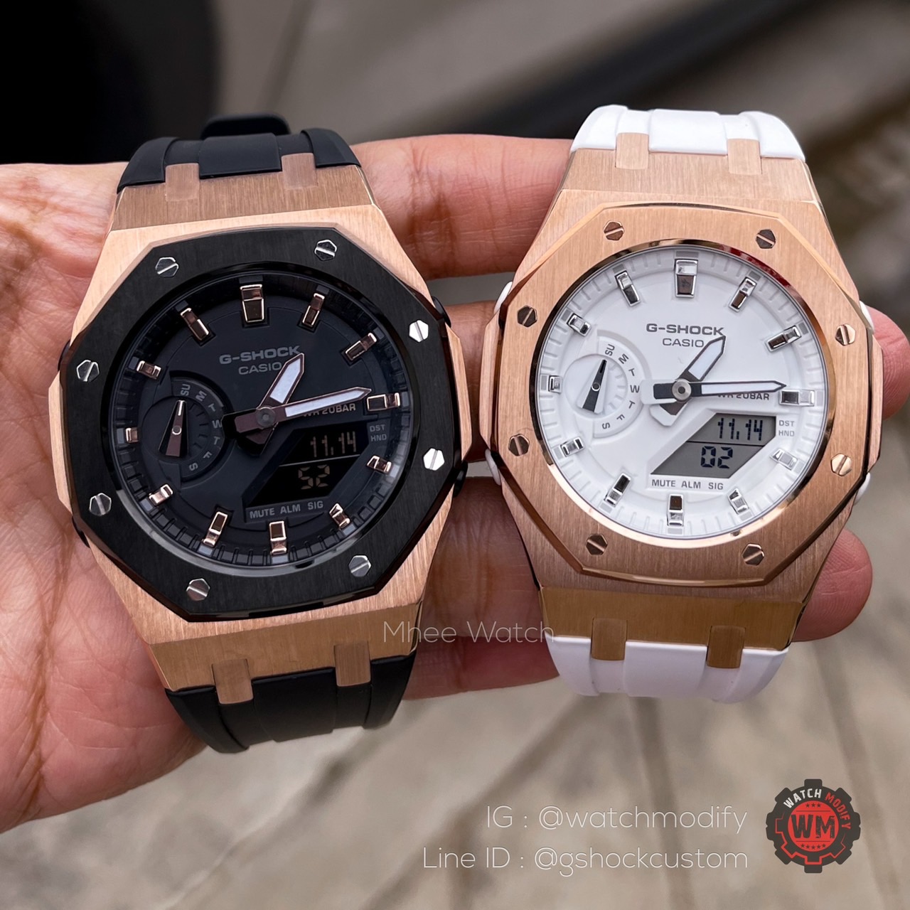 G-Shock AP Rosegold mini Rubber 42mm Dial