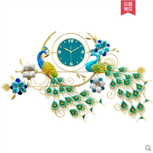 CT024C017 INTERY นาฬิกานกยูง 3D นาฬิกา นาฬิการแขวนผนัง นาฬิกา หรูหรา นาฬิกาขนาดใหญ่ นาฬิกาตกแต่งบ้าน ของตกแต่งผนัง