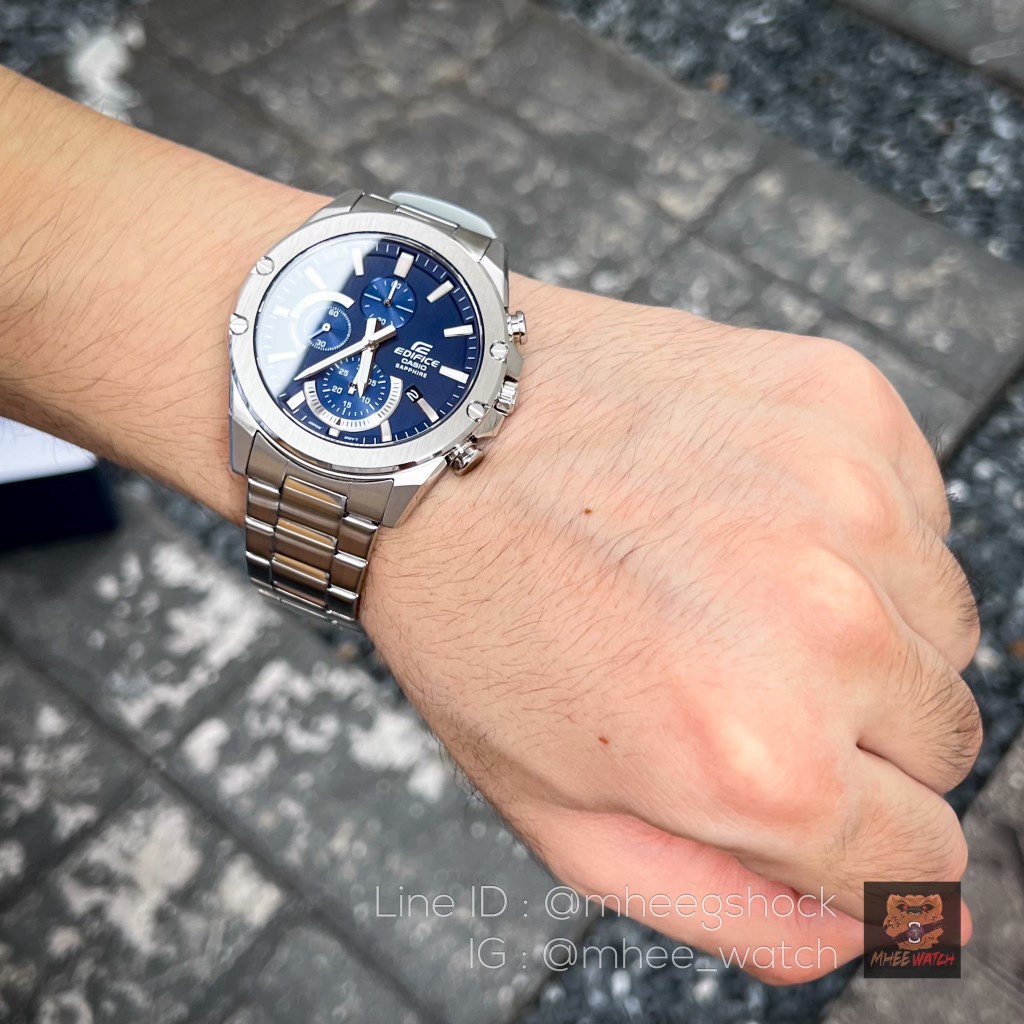 Casio Edifice Chronograph กระจกSapphire หน้าปัดบางเฉียบสวยมาก