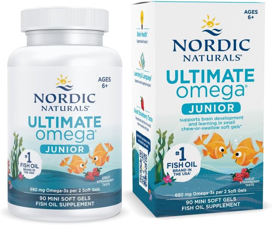 Nordic Naturals Ultimate Omega Jr. ช่วยเสริมสมอง อารมณ์ การเรียนรู้ สำหรับเด็กอายุ 6–12 ปี