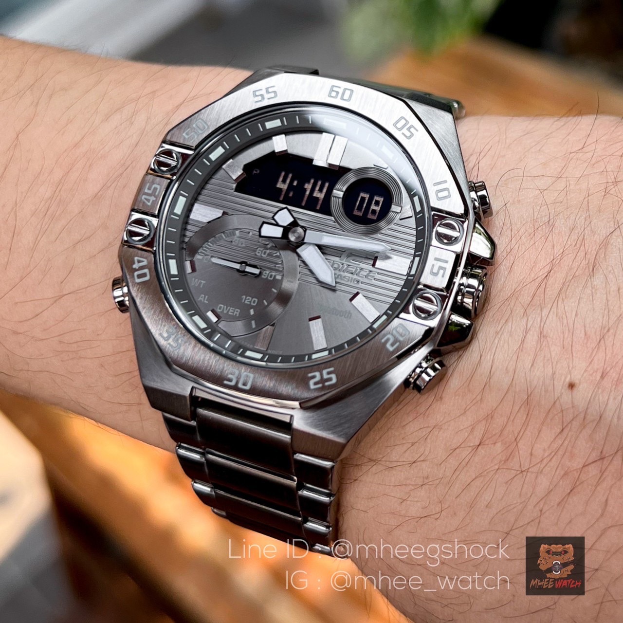 Casio Edifice Bluetooth ตัวTop สีGun Metal Color หายากมาก ล้ำมาก ECB-10DC-1B series