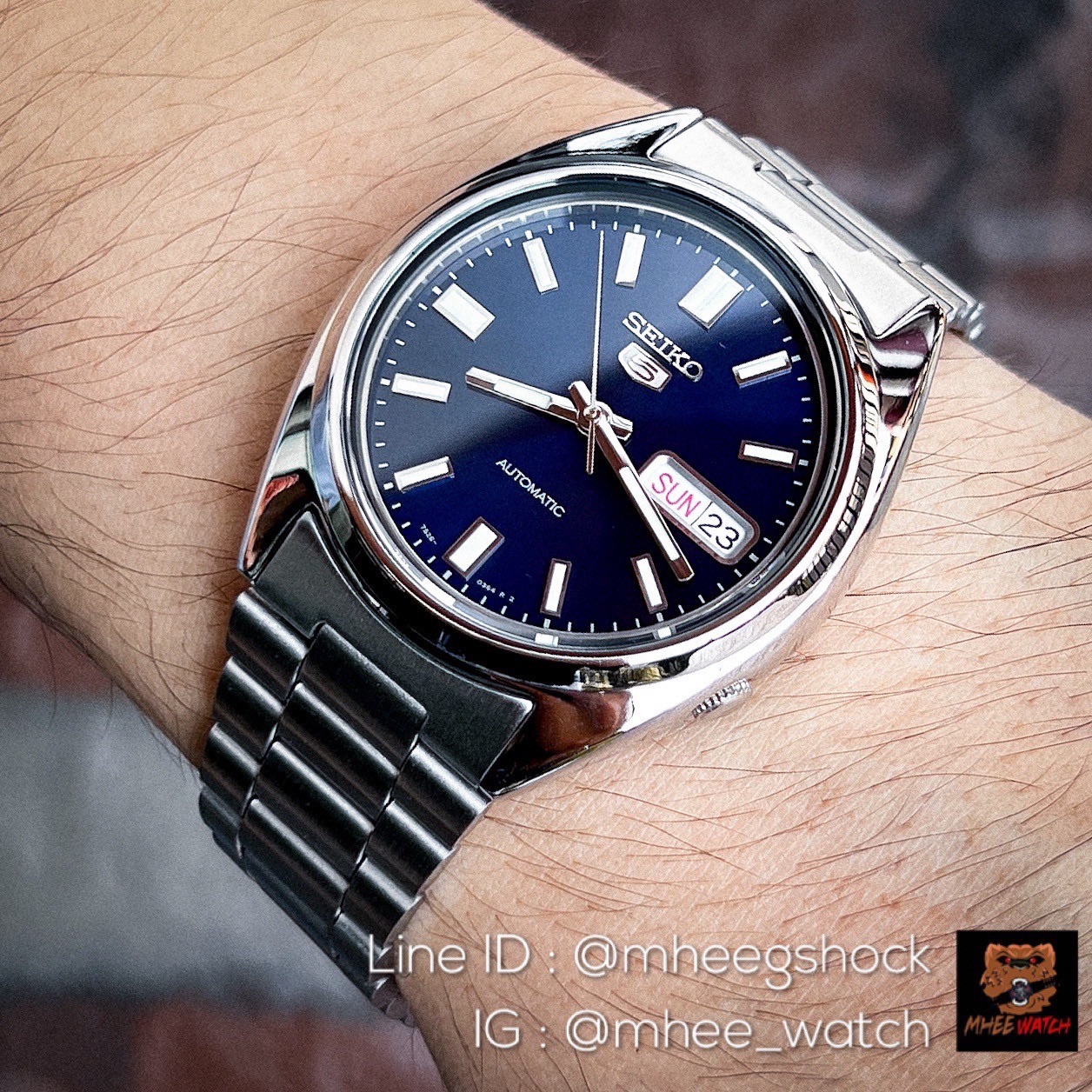 Seiko5Sports Datejust Day Date Blue Dial Automatic Movement discontinued