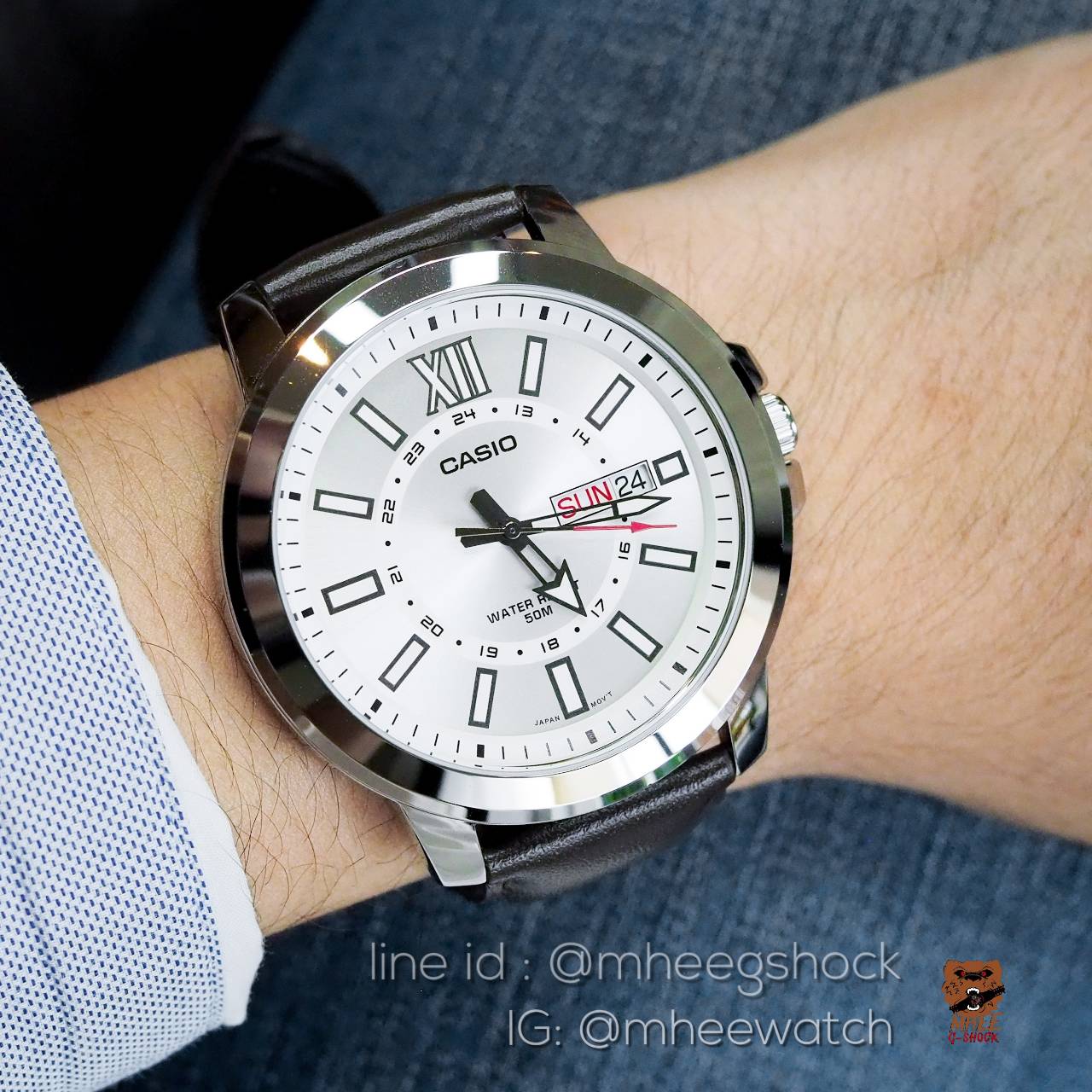 นาฬิกา Casio รุ่นดีเซล สายหนัง หน้าปัดใหญ่เต็มข้อ ของแท้ รับประกันศูนย์เซ็นทรัล