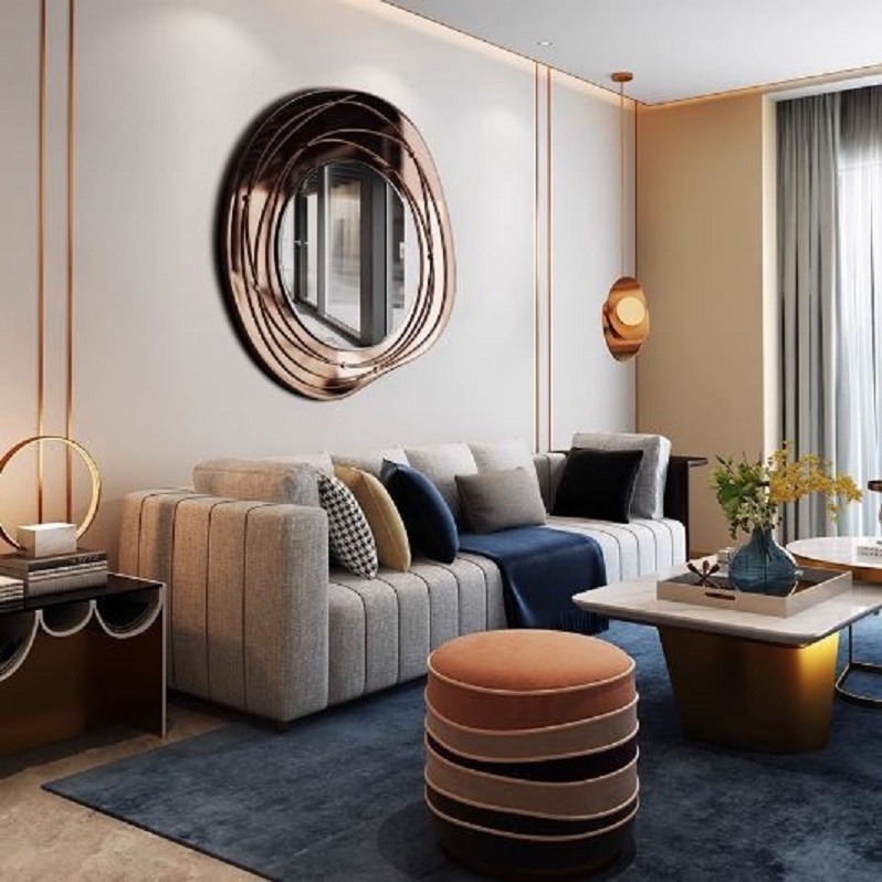 CT218G015 SOSHOKU กระจกตกแต่งผนัง ตกแต่งบ้าน ร้านอาหาร Wall decoration กระจกฮวงจุ้ย