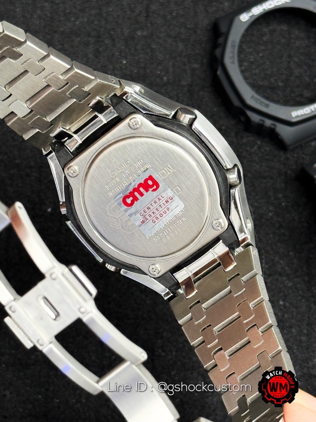 G-Shock Casioak Candy Pop Dial Silver Steel Strap