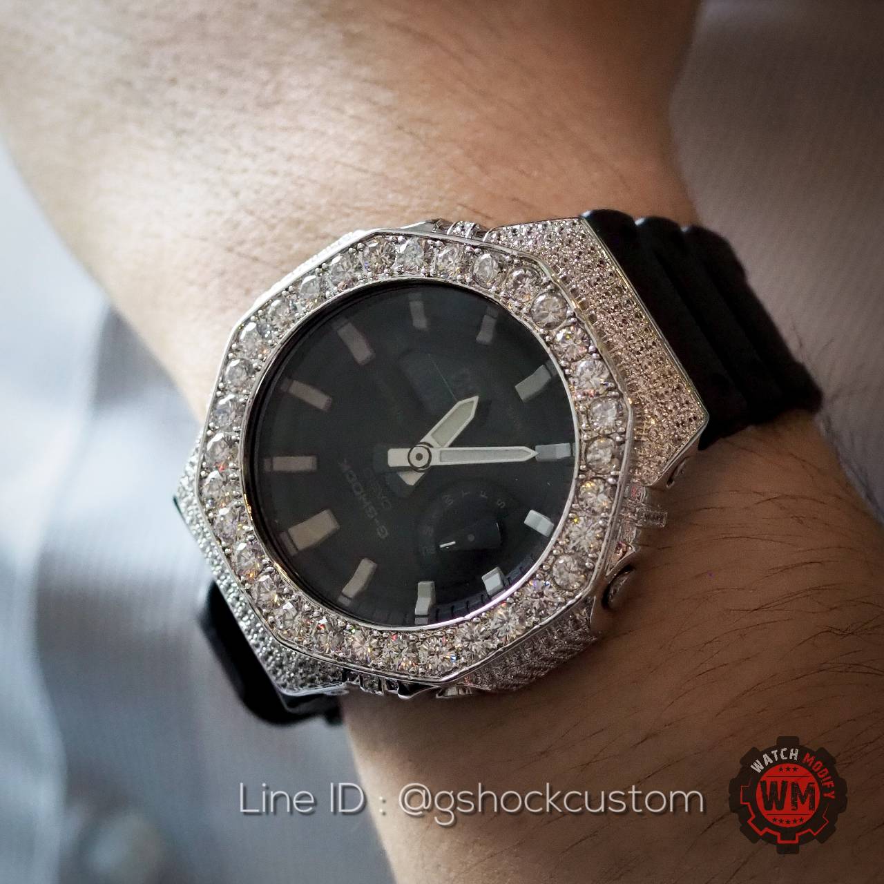 G-Shock AP ฝังเพชรคริสตัล รุ่น Ga-2100-1A