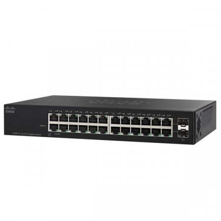 Cisco SG95-24 Switch 24-Port Gigabit Unmanaged Rack Mount, 2-Port Combo Mini-GBIC