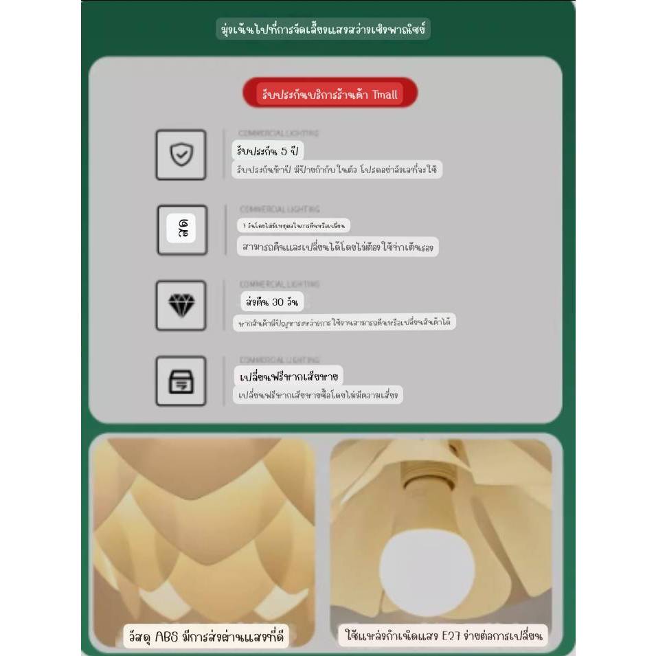 CT192A155 SOTMIA โคมไฟ Nordic โคมไฟร้านอาหาร Lamp