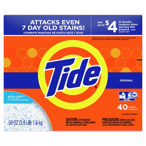 Tide Powder Laundry Detergent Original ผงซักฟอกอันดับ 1 ของอเมริกา