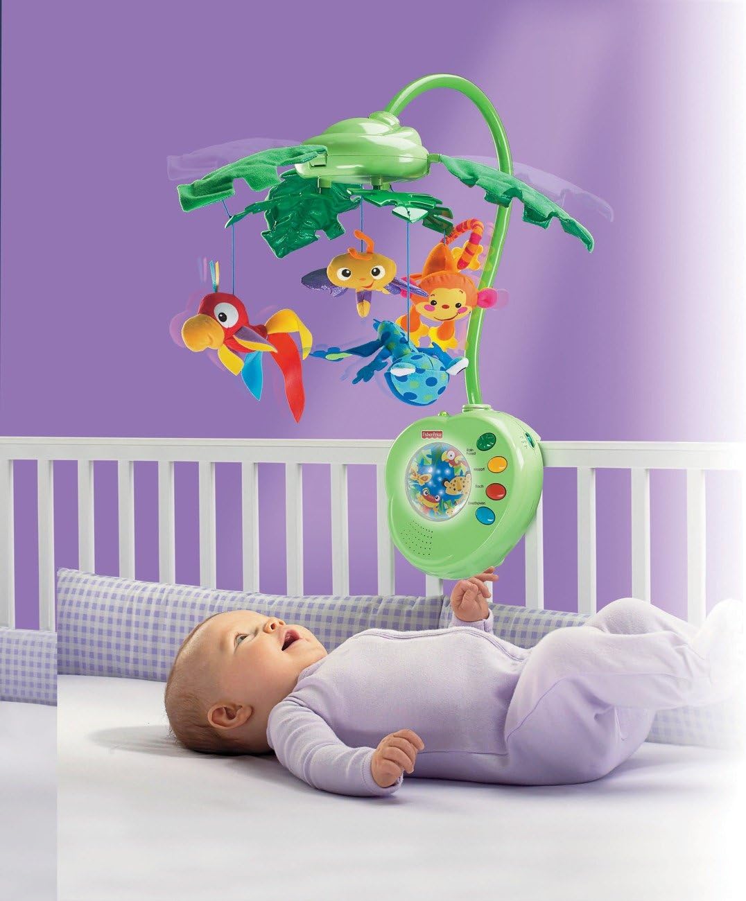 Fisher Price Rainforest Peek-A-Boo Leaves Musical Mobile
