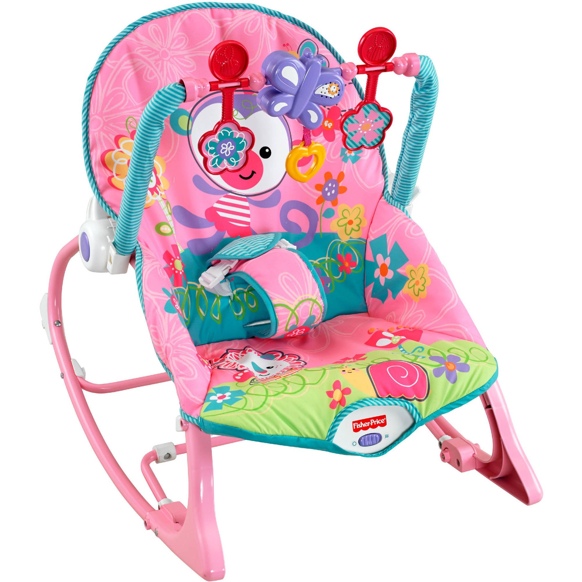 Fisher Price Girls Infant to Toddler Rocker เปลโยก มีระบบสั่น ปรับเป็นเก้าอี้ได้ คุ้มมาก