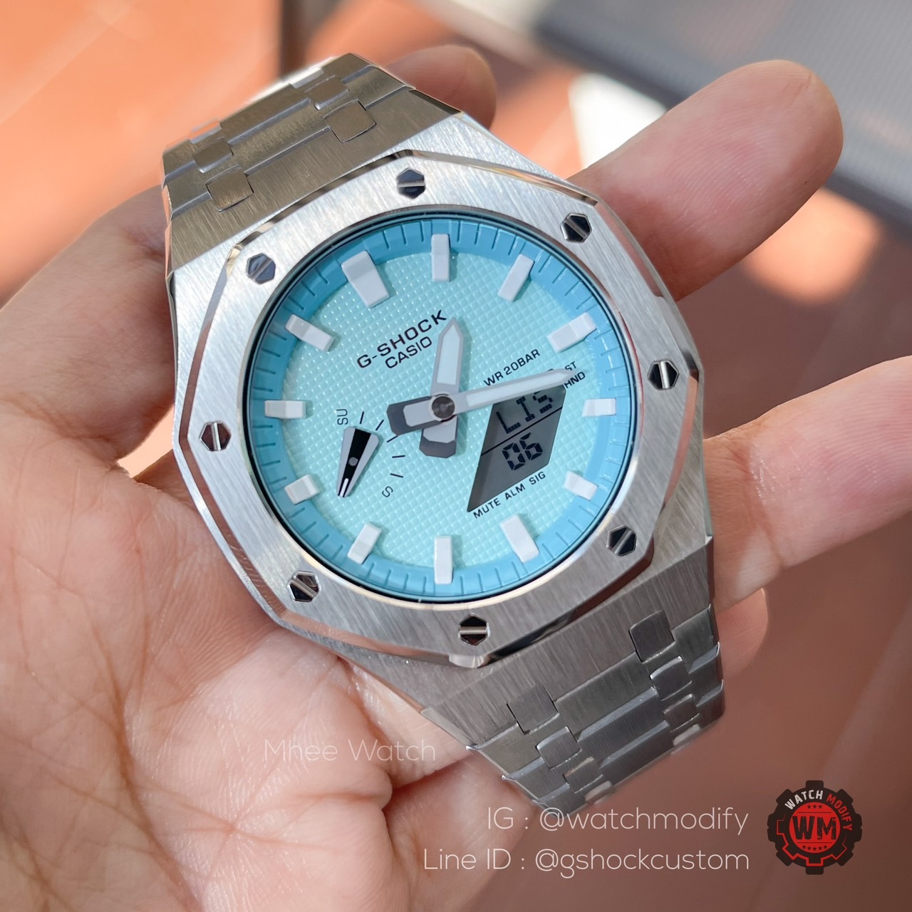 G-Shock Casioak Tiffany Dial Custom AP Style Gen3 Stainless Steel Bracelet