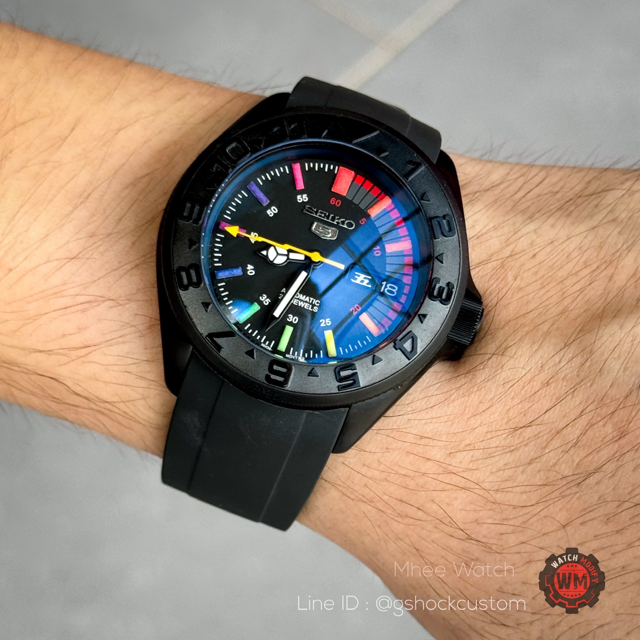 SeikoMod Paint Rainbow Dial Automatic Movement SNKK31K1