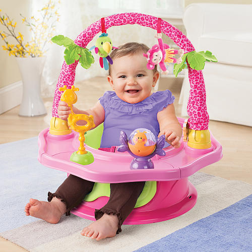 Summer Infant Super Seat Deluxe Island Giggles Girl เก้าอี้ทานข้าวเด็ก,เก้าอี้หัดนั่ง พกพาได้ พร้อมของเล่น