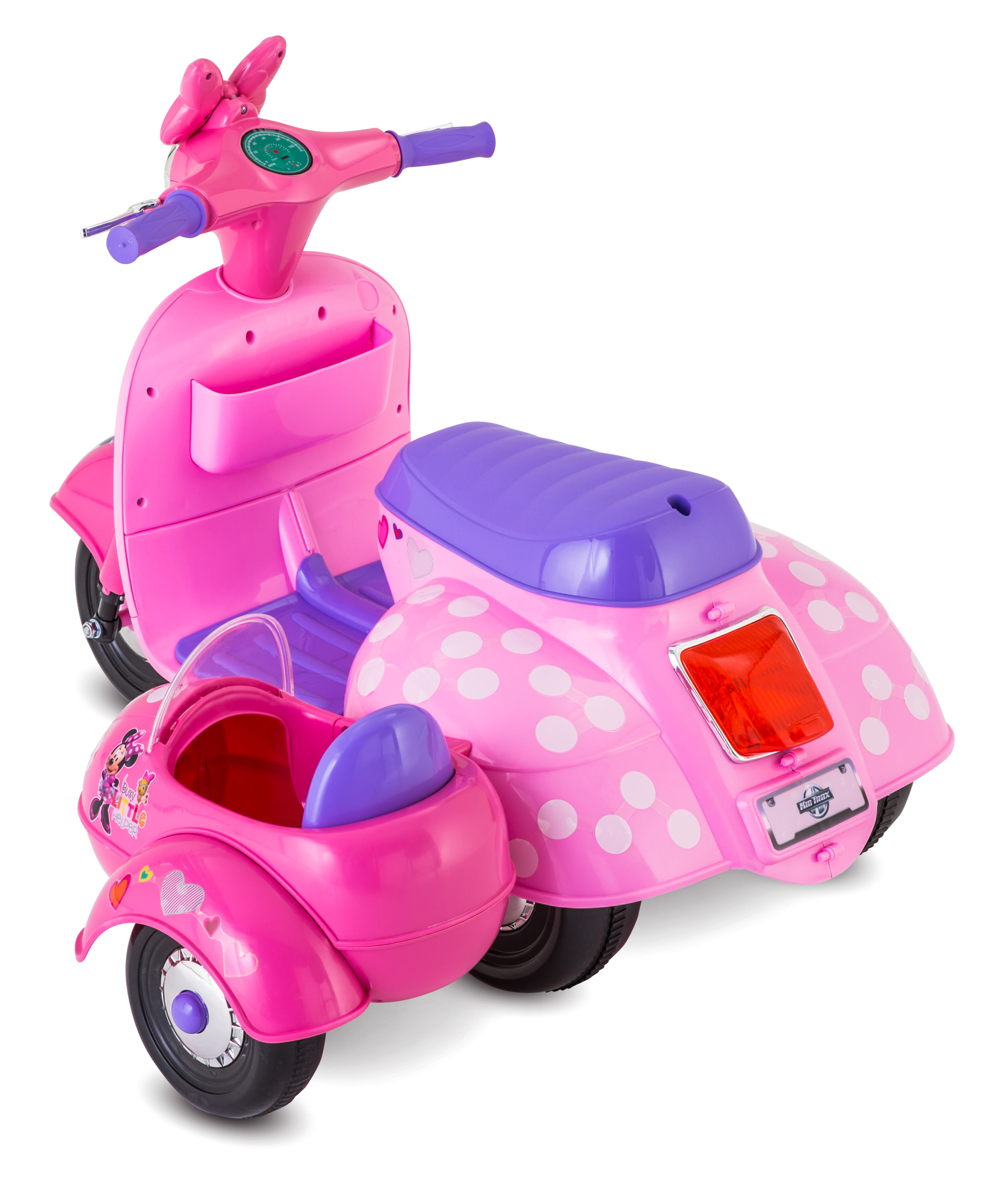 Kid Trax Minnie Mouse Happy Helpers Scooter With SideCar รถแบตเตอรี่เด็ก