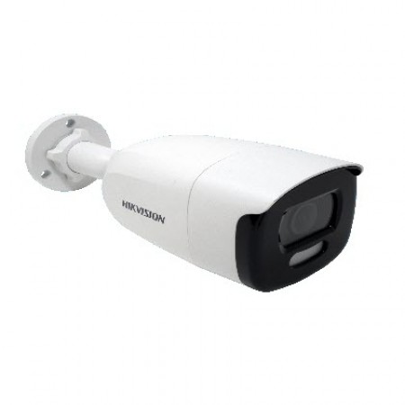 HIKVISION DS-2CE12HFT-F Mini Bullet 5MP Camera Full Time ColorVu, 2.8 mm, 3.6 mm fixed focal lens. 5MP high quality imaging CMOS, 2560 × 1944 resolution 24/7 color imaging with F1.0 aperture. White Light Range 40M Water and dust resistant IP67
