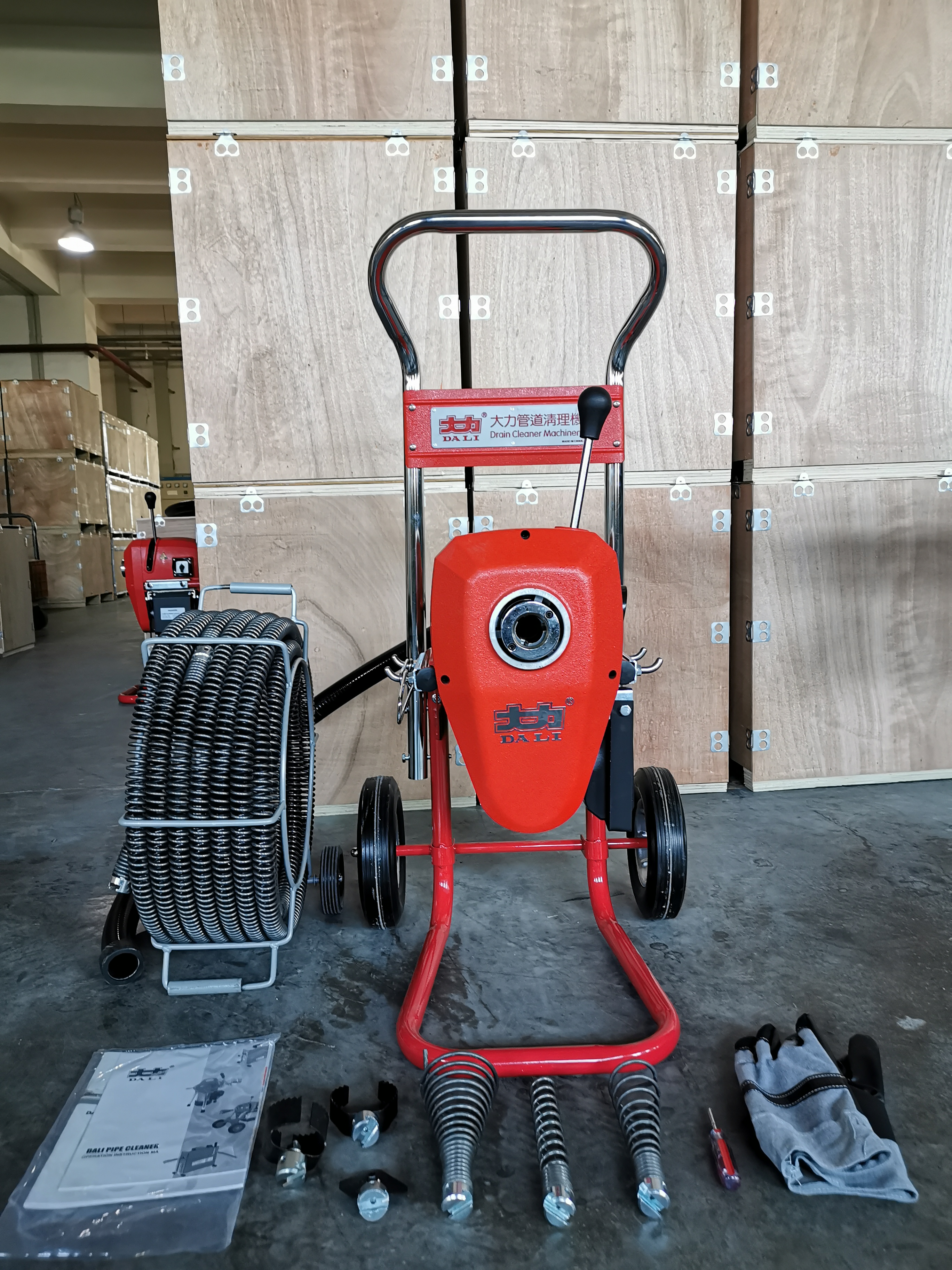 เครื่องทะลวงท่อ งูเหล็ก DALI รุ่น D-200-1A งูเหล็กทะลวงท่อ เครื่องล้างท่อไฟฟ้า