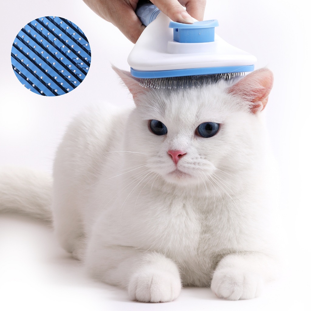 แปรงกำจัดขนเข็มสแตนเลส หวีแมว แปรงขนสำหรับแมว ดูแลขนสัตว์เลี้ยง/CAT-009