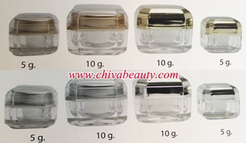 ขายส่ง ปลีก กระปุกพาสติก ฝาทึบแปดเหลี่ยม ขนาด 5g , 10 g