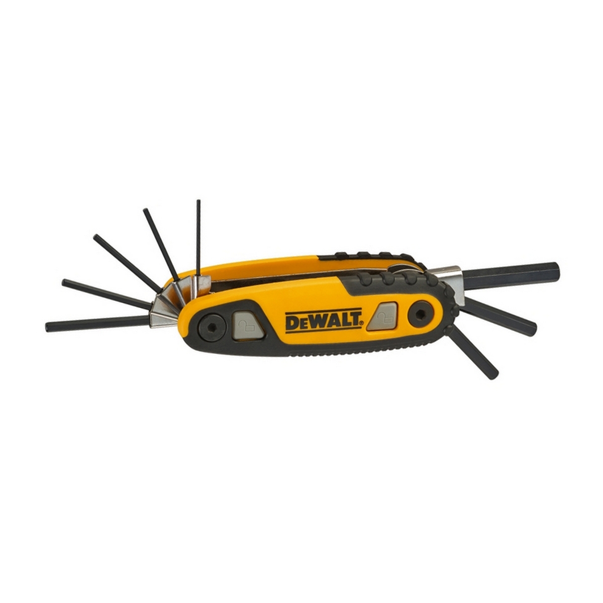 DEWALT ชุดประแจหกเหลี่ยม (8 ชิ้น/ชุด) รุ่น DWHT0-70263 มีปุ่มจับป้องกันนิ้ว ให้ใช้งานได้ดีขึ้น (ดีวอลท์)