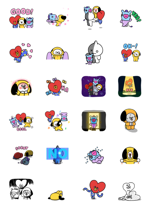 ขายสติกเกอร์ไลน์ UNIVERSTAR BT21เคมีอวกาศ1