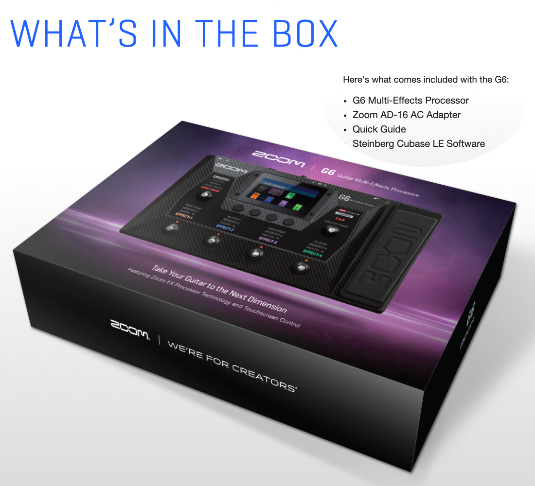 Zoom G6 Multi-Effect Processor Electric Effect