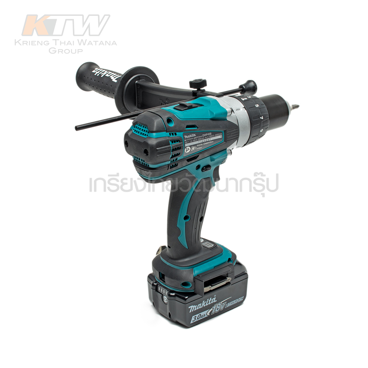 MAKITA สว่านไร้สายกระแทก 18V-3.0AH รุ่น DHP458RFE