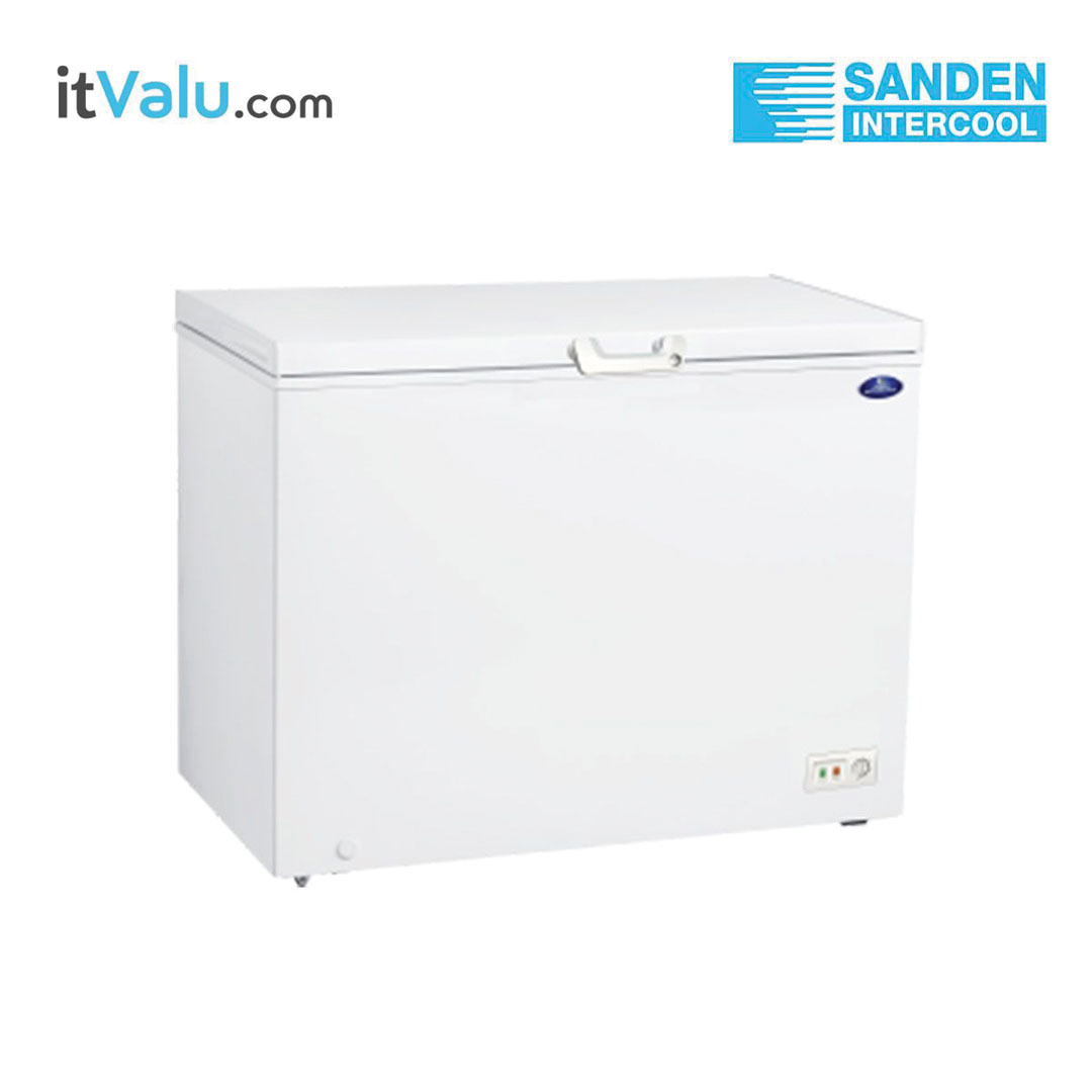 ตู้แช่แข็งฝาทึบ Sanden รุ่น SCF-0365 ความจุรวม 350 ลิตร (12.36 คิว) กว้าง 112 ซม. ลึก 70 ซม. สูง 85 ซม. รับประกันความเย็น 1 ปี รับประกันคอมเพรสเซอร์ 5 ปี