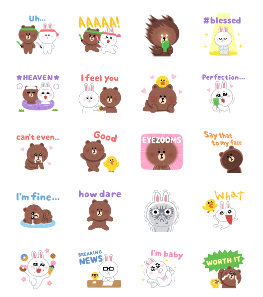 ขายสติกเกอร์ไลน์ Irasutoya x บราวน์