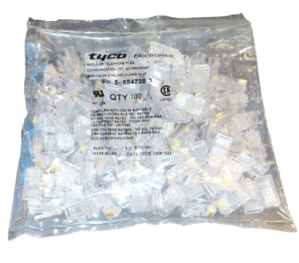 AM-3001-PKG RJ45 Plug UTP Connectors 100EA in Pack