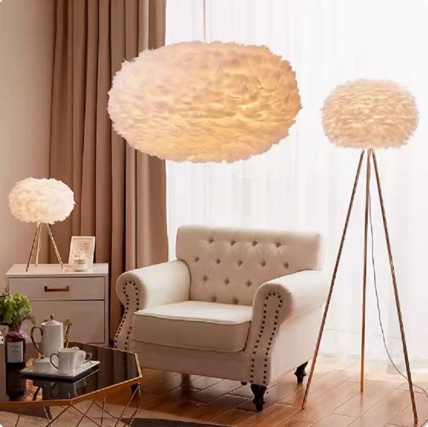 CT191A154 SOTMIA โคมไฟขนนก โคมไฟแต่งห้อง