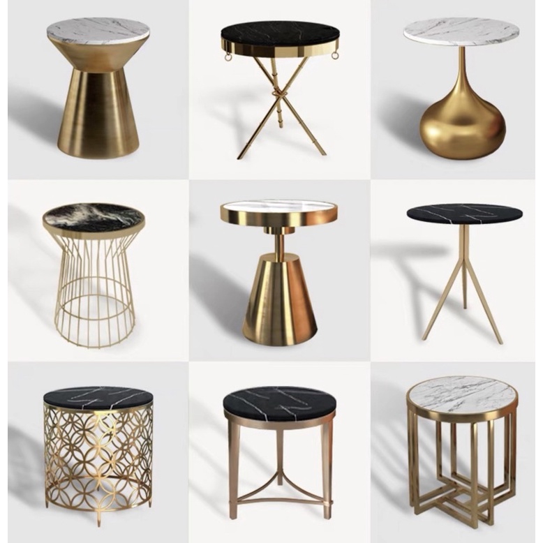 CT087D032 ZEITAKU ที่วางของตกแต่ง โต๊ะข้าง โต๊ะข้างโซฟา โต๊ะวางของ แต่งห้องหรู แต่งบ้านโมเดิร์น ดีไซน์หรูหรา