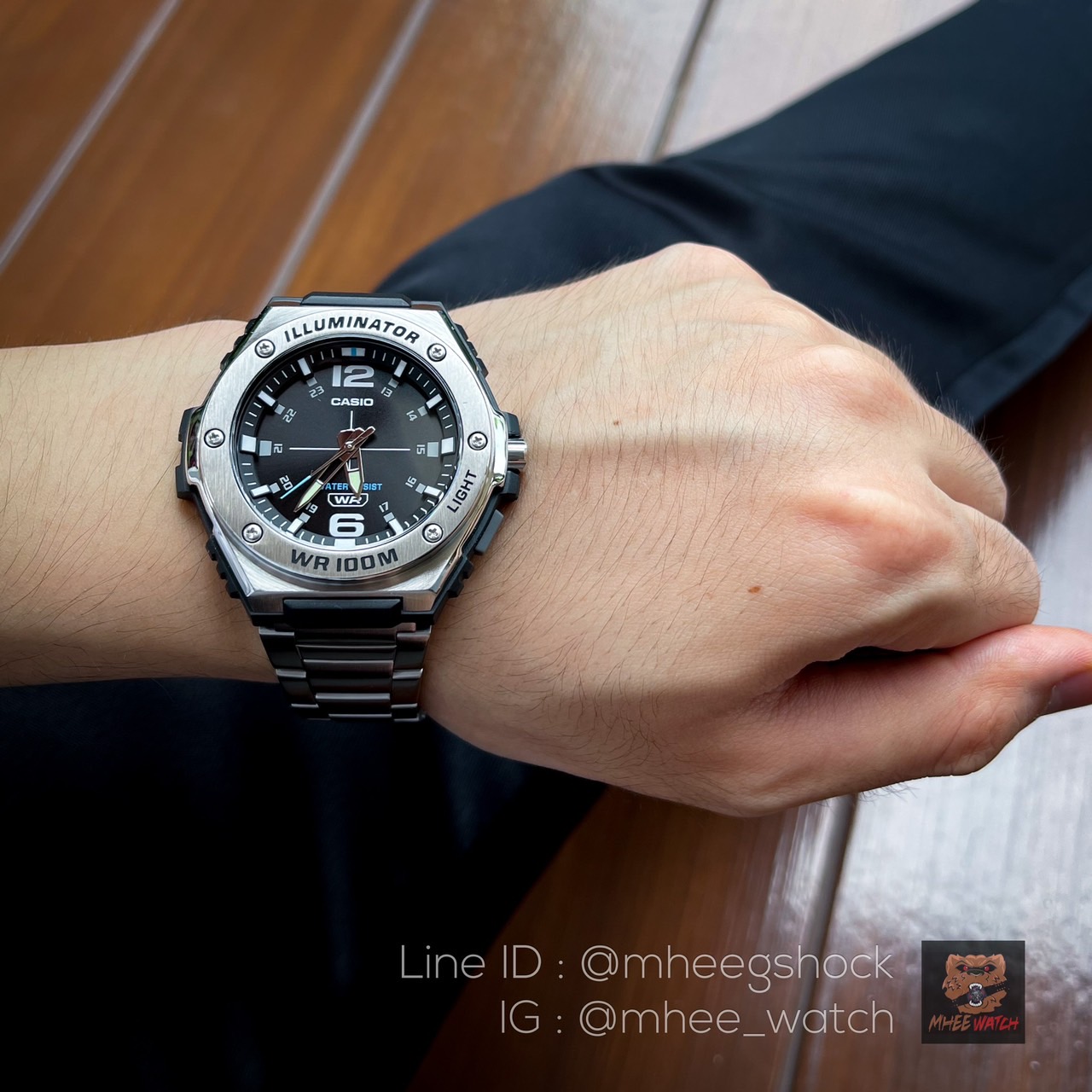 Casio G-steel Design Stainless Steel Illuminator Dims Softly