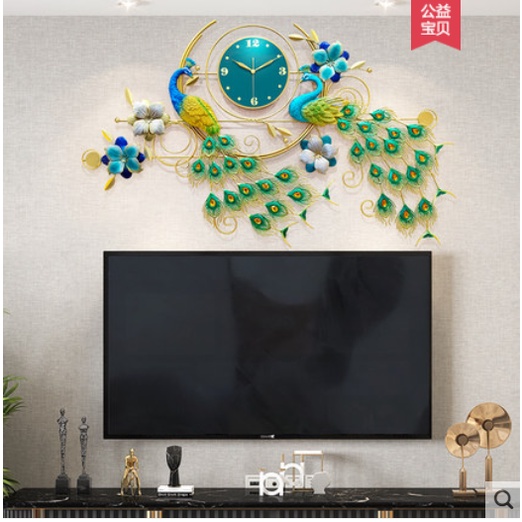 CT024C017 INTERY นาฬิกานกยูง 3D นาฬิกา นาฬิการแขวนผนัง นาฬิกา หรูหรา นาฬิกาขนาดใหญ่ นาฬิกาตกแต่งบ้าน ของตกแต่งผนัง