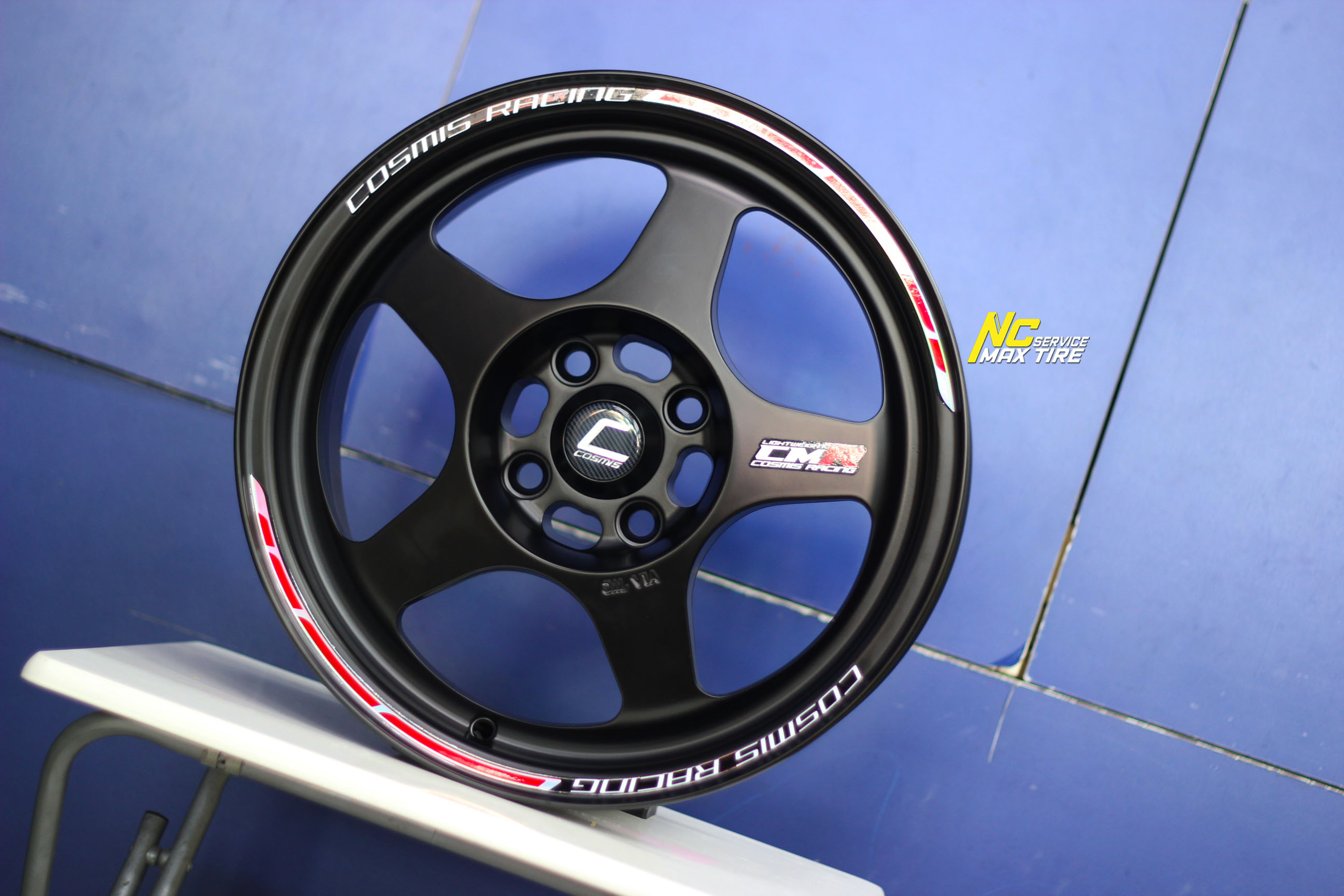 ล้อแม็กขอบ15 / Cosmis / CMR / ล้อแม็กสีดำด้าน / 15X7 4H100 ET35
