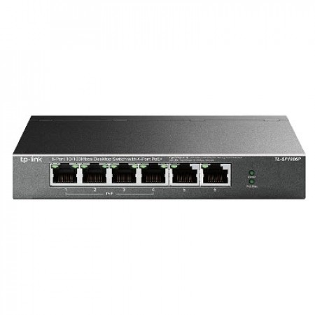 tp-link TL-SF1006P 6-Port 10/100Mbps Desktop Switch with 4-Port PoE+ Unmanage Switch
