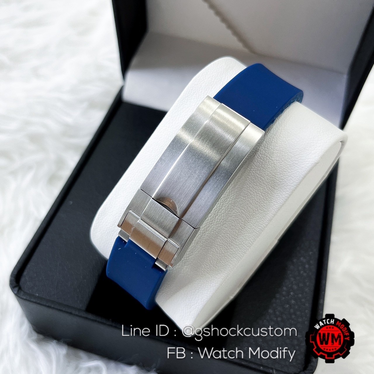 SeikoMod Yacht Master Rhodium Blue Dial with Rubber Strap Very Premium Edition