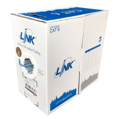 US-9106BLSZH สีฟ้า CAT 6 UTP (250 MHz) w/Cross Filler, 23 AWG, LSZH Blue Color 305 M./Pull Box
