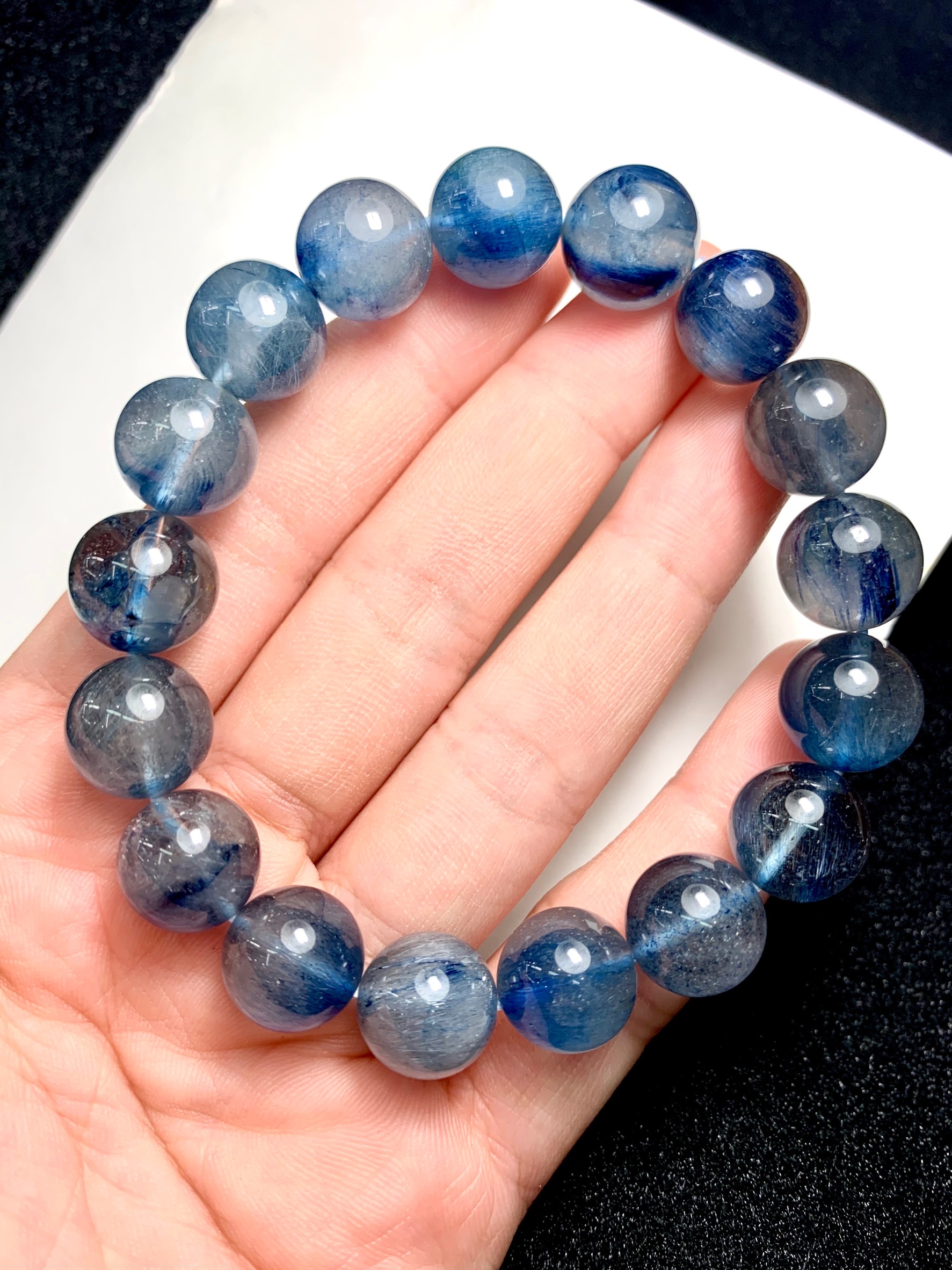 ไหมฟ้า,ไหมน้ำเงิน(Blue Rutile Quartz) เพิ่มทรัพย์ เพิ่มปัญญา คุมบริวาร