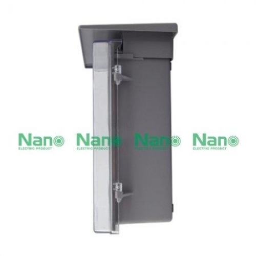 NANO Electric® NANO-101CG ตู้กันน้ำพลาสติก มีหลังคา ฝาใส ขนาด 8x12.5x6 นิ้ว (209.5x318x151 mm) สีเทา