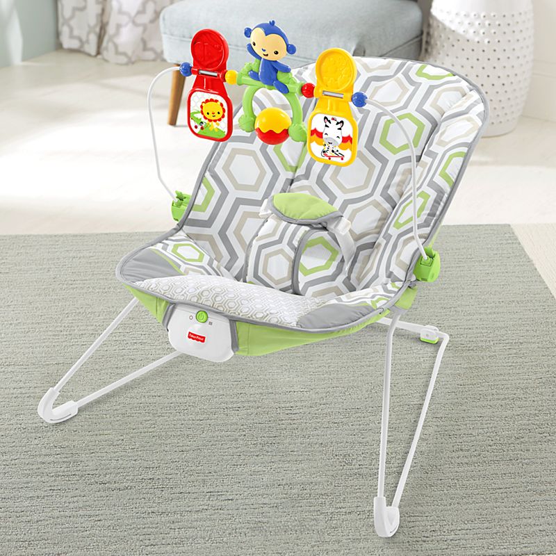 Fisher Price Baby s Bouncer Geo Meadow เปลโยกมีระบบสั่น