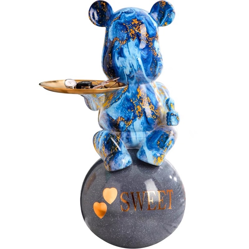 CT116B077 FAMITOSS #ที่วางของ น้องหมี ที่วางกุญแจ กระปุกออมสิน ที่วางกุญแจตุ๊กตา Bear น้องหมี ตกแต่งบ้าน