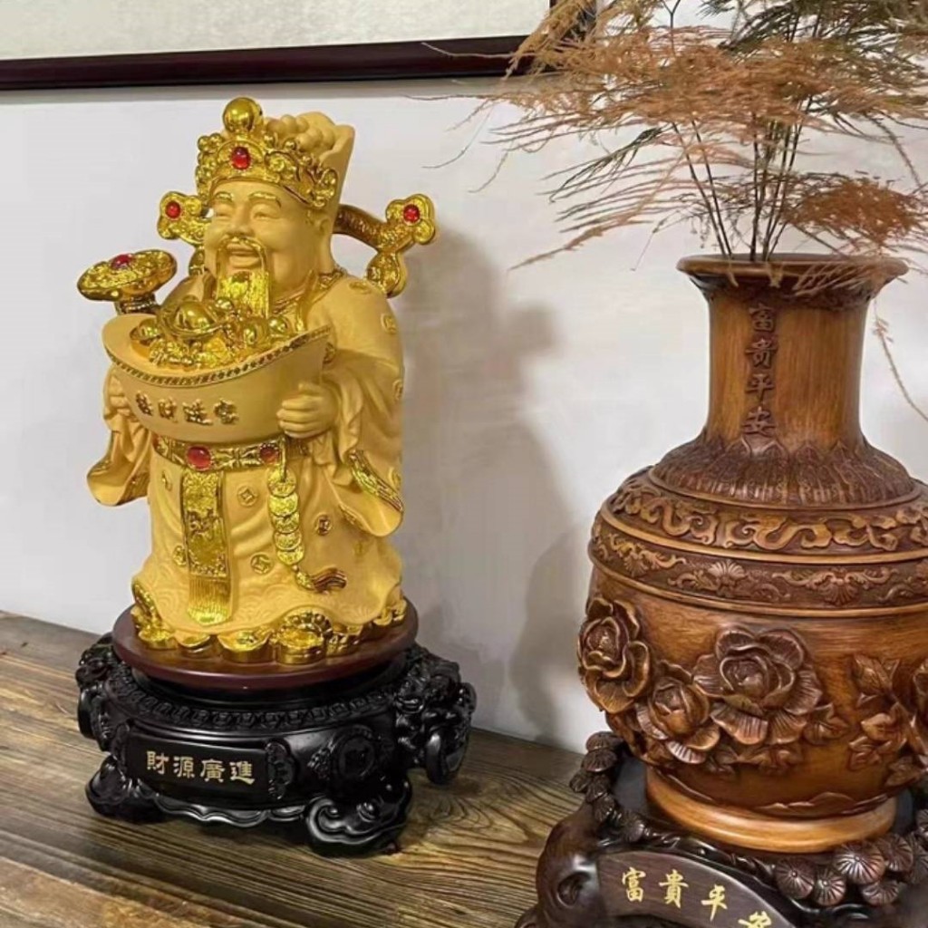 CT227B169 HAOYUN เทพเจ้าแห่งความมั่งคั่ง มงคล ของขวัญเลื่อนตำแหน่ง ของขวัญขึ้นบ้านใหม่ ขนเงินขนทอง รับทรัพย์