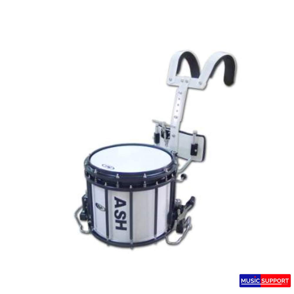 กลองสแนร์โลหะ ASH ขอบ2ชั้น (หนังฟอรัม REMO พร้อมขาแขวน)