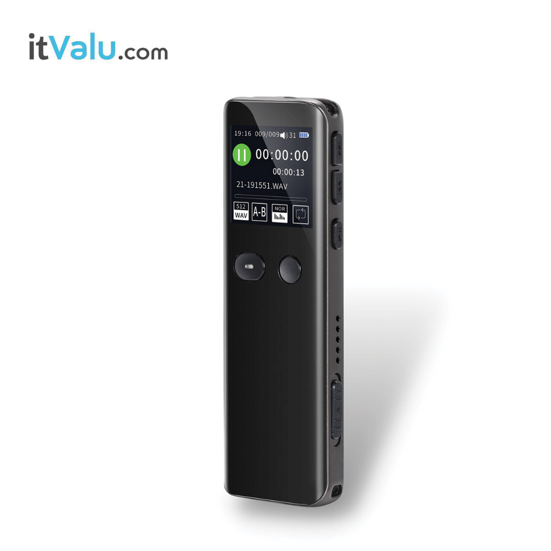 เครื่องบันทึกเสียง รุ่น GH330 หน้าจอแสดงผล 1.3 นิ้ว ความจุ 8GB ขนาด 0.5 x 3.7 x 3.7 cm