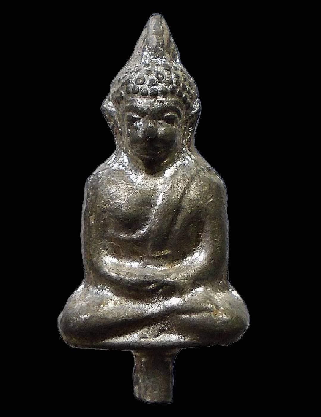 พระยอดธงอู่ทองออกศึก วัดพระศรีรัตนมหาธาตุ สุพรรณฯ เนื้อชิน