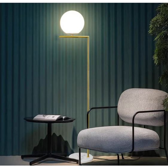 CT174A120 SOTMIA โคมไฟตั้งพื้นสไตล์นอร์ดิก โคมไฟตั้งพื้น โคมไฟตั้งพื้นสีทอง โคมไฟห้องนั่งเล่น โคมไฟห้องทำงาน