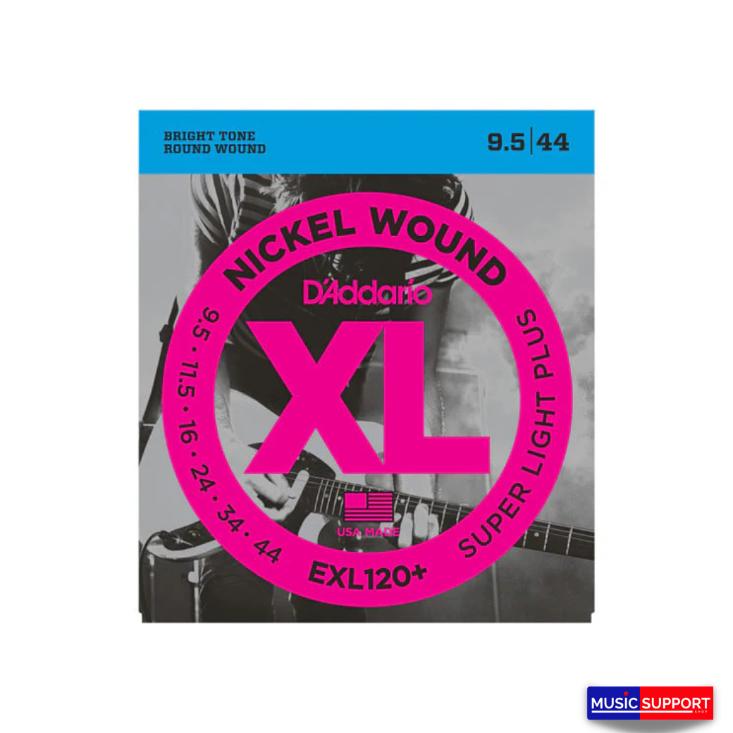 สายกีตาร์ไฟฟ้า D'Addario EXL120+ Nickel Wound, Super Light Plus, 9.5-44
