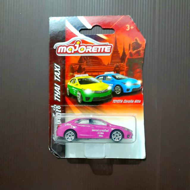 โมเดลรถเหล็ก Thai Taxi ผลิตจากโลหะผสมอัตราส่วน 1 : 64 สีชมพู